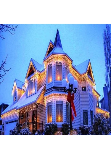 4 Metre 18 Dallı Saçak Perde Led Işık 18 Dallı Saçak Led Işık Gün Işığı Salkım Led Işık Eklemeli