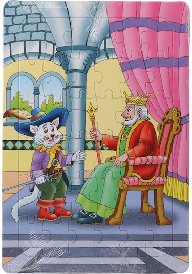 36 Parça Çocuk Puzzle + Boyama Masal Kahramanları Kral