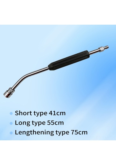 Geeksen Paslanmaz Çelik Uzatma Çubuğu - 1/4" Kendinden Kilitlenmeli Yüksek Basınçlı Temizleme Aksesuarı 55cm