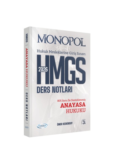 Hmgs Anayasa Hukuku Ders Notları 3. Baskı Monopol Yayınları