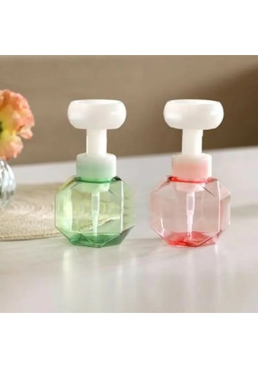 300ml-13x8cm-1pc Çiçek Köpük Şişe Köpük Losyon Doldurulabilir Şişe Çiçek Pompası Kafa Sabun Şampuan Kozmetik Boş Şişe Banyo Aksesuarları