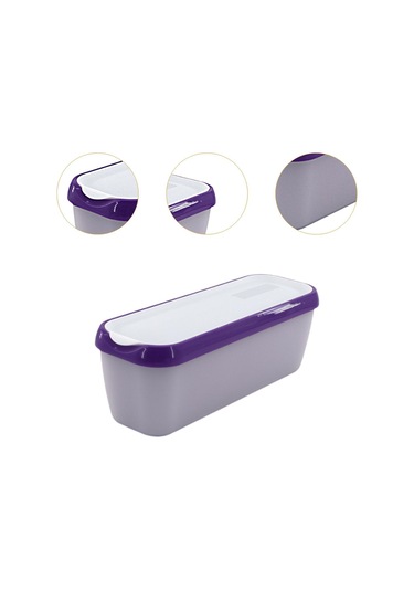 Suntek Buzdolabı Yoğurt Dondurma Kabı Mor 28 x 10 x 9.7 CM Mor