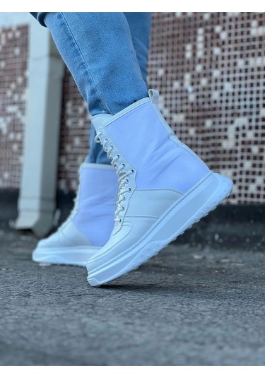 Wagoon Wg012 Beyaz Paraşüt Uzun Bağcıklı Bot Çok Renkli