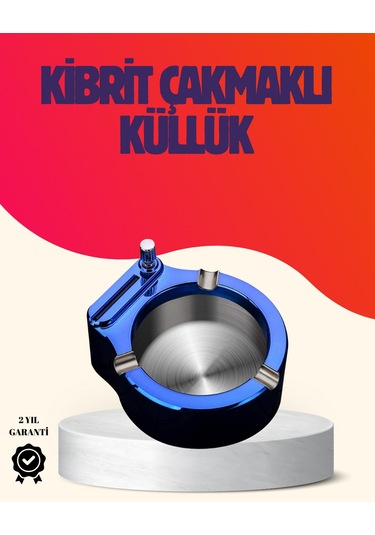 Nrzsnt Yuvarlak Metal Küllük Çakmak Entegreli Dalı Yapı