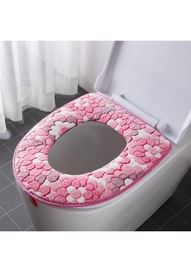 Ankatek Yıkayıcı Ve Tuvalet Tipi Sonbahar Pembe Peluş Minderi Mevsim Koltuk Klozet Klozet Kış Kapağı Kalınlaşma Kadın Günlük Fermuar Evrensel Ev Dört Pn Pembe Pembe