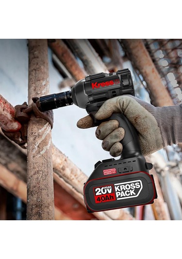 Kress KRKS1 KUB30.2 + KU390.4 + KUH10.2 20V 4AH 6 Adet Akülü Profesyonel Kombo Set