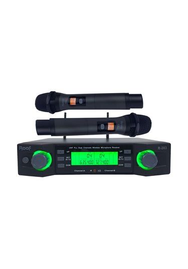 Roof R-203 2 El 2 Kanal Uhf Kablosuz Mikrofon