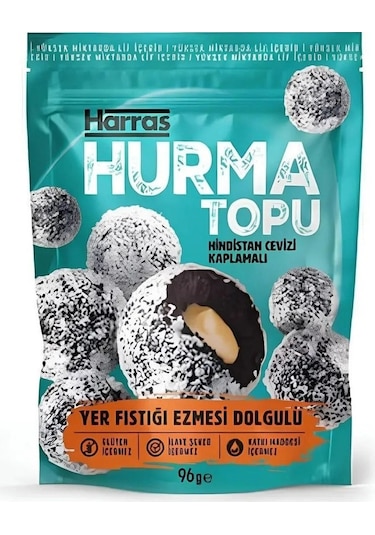 Harras Hindistan Cevizi Kaplı Hurma Topları 96 Gr