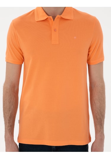 Pierre Cardin Erkek Mercan Tişört Basic 50302561-vr186 MERCAN