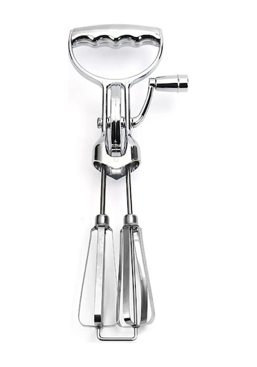 Jialan Paslanmaz Çelik Çift Kafa Yumurta Çırpıcılar Ergonomik El Gümüş