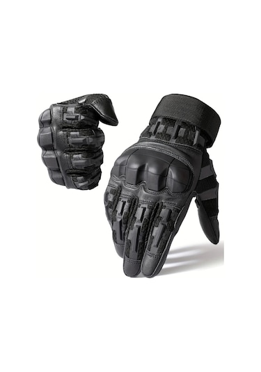 Techbloom 1 Çift Meromibe Erkek Dokunmatik Ekran Tam Parmaklı Eldiven Siyah M Nylon Karışım Güvenli Bilek Kayışı Bisiklet Spor Halloween