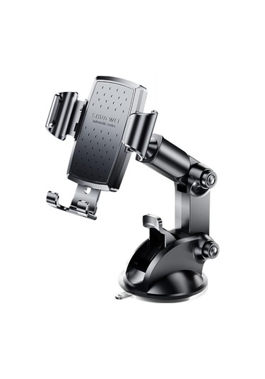 Sones Shunweı Sd-1132b Araç Telefonu Vantuz + Hava Firar Tutucu Yerçekimi Algılama Destek Braketi Siyah