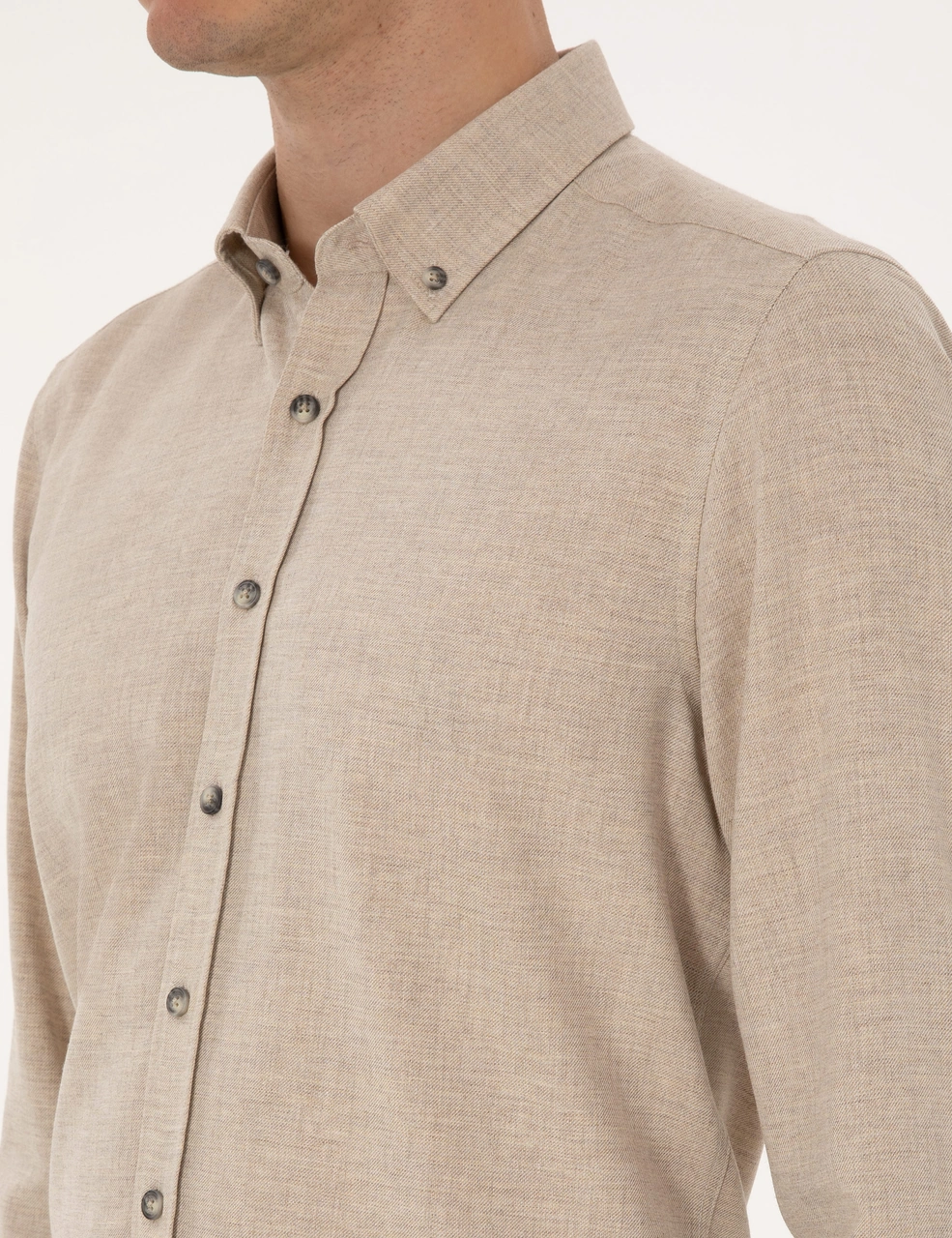 Pierre Cardin Erkek Bej Gömlek Desenli 50316751-vr011 Bej