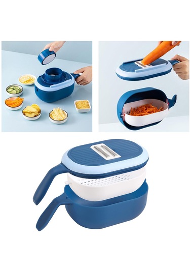 Suntek Sebze Parçalayıcı Doğrayıcı Patates Domates Mavi Mavi Diğer
