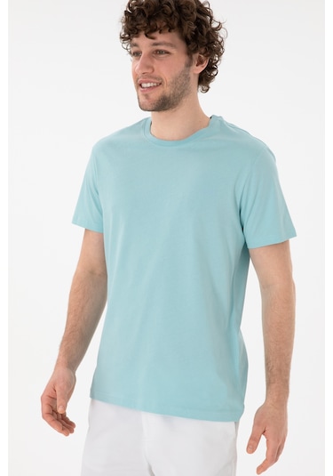 U.S. Polo Assn. Erkek Regular Fit Bisiklet Yaka Aqua Basic Tişört 50305928-VR007 U.S. Polo Assn. Erkek Regular Fit Bisiklet Yaka Aqua Basic Tişört 50305928-VR007