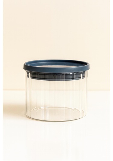 6'lı Borosilikat Cizgili Cam Kahvaltılık Seti - Sızdırmaz Silikonlu Plastik Kapak - 90 X 70 Mm-400 Ml Beyaz