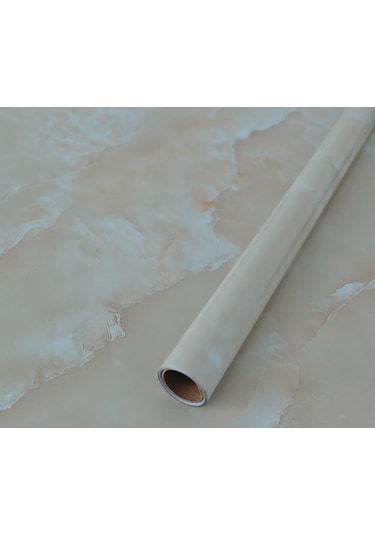 Brano Yapışkanlı Kaplama Folyosu Bej Mermer Desen 75 Cm X 5 Metre