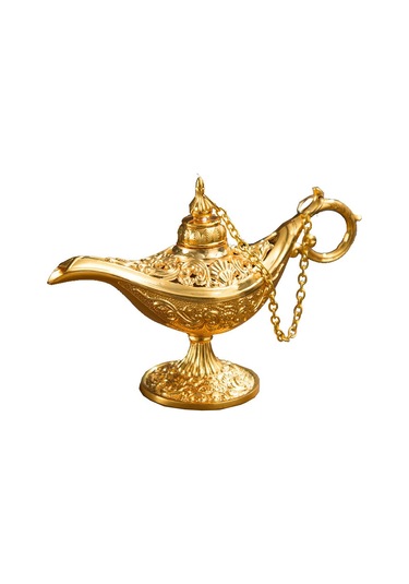 Ruicoo "altın Aladdin Sihirli Lamba - Ev Dekoru Ve Aromaterapi İçin Lüks Metal Şömine"