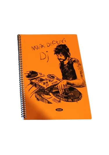 Tokaç A4 Müzik Defteri Spiralli Pp Kapak 40 Yp-turuncu Dj