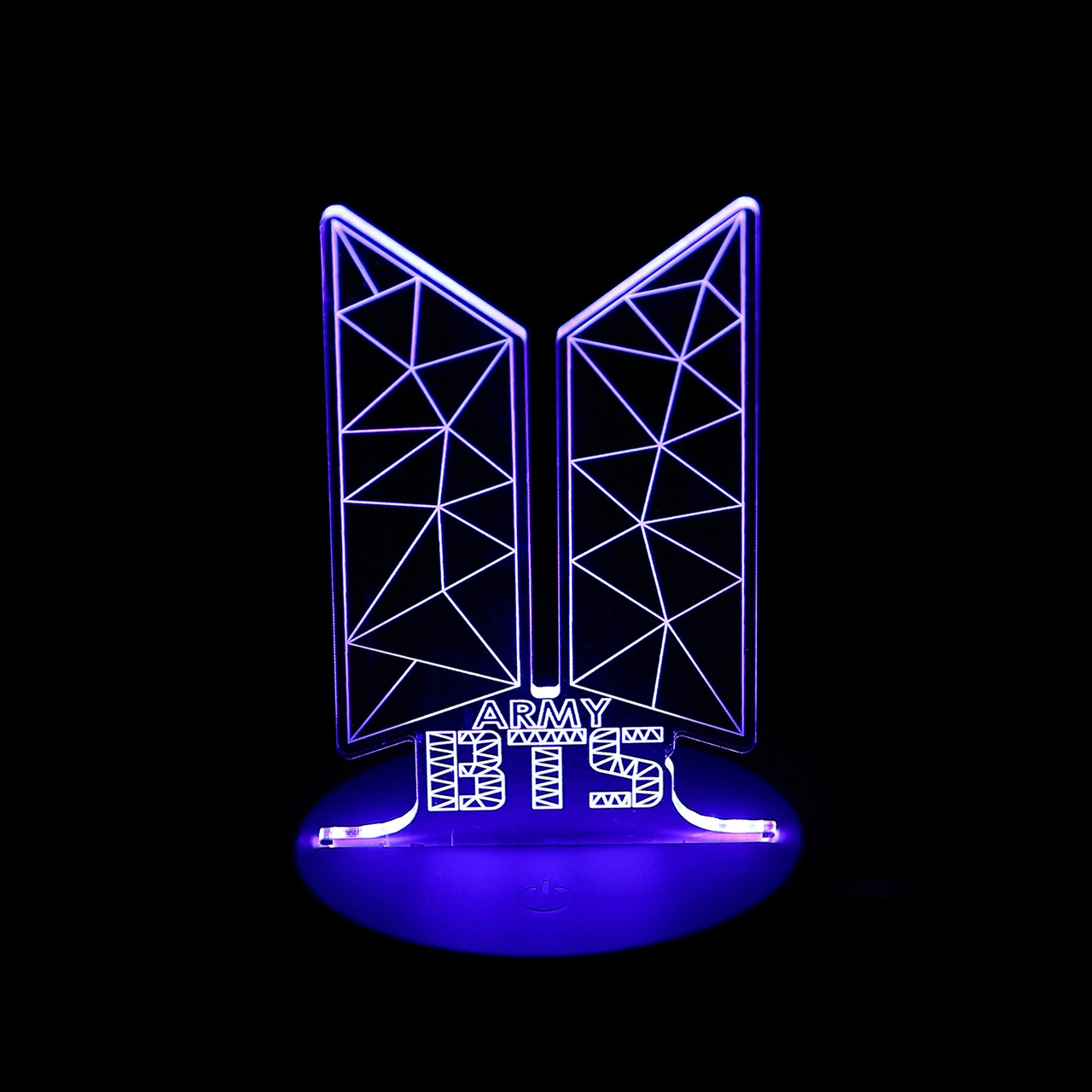 Yuntech01 Army Hediyesi 16 Renkli Led Masa Lambası - Usb Ve Uzaktan Kumandalı Akrilik Gece Lambası Odanız İçin Beyaz