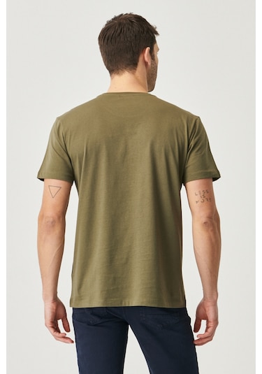 AC&Co / Altınyıldız Classics 4A4800000001HAKXS Slim Fit Bisiklet Yaka Kısa Kol Pamuklu Erkek Tişört Haki AC&Co / Altınyıldız Classics 4A4800000001HAKXS Slim Fit Bisiklet Yaka Kısa Kol Pamuklu Erkek Tişört Haki