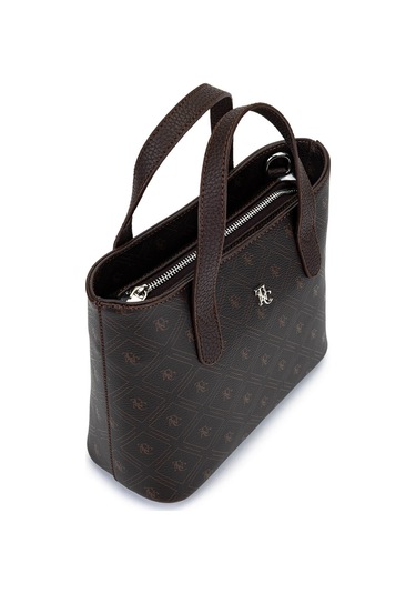 Tamer Tanca Kadın Suni Deri Kahverengi Desen El Çantası 743 2342 Erk Cnt Sk25-26 Kahve Gfrj Kahverengi