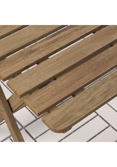 Askholmen Katlanabilir Masa Ve Sandalye Seti, Açık Kahverengi Kahve