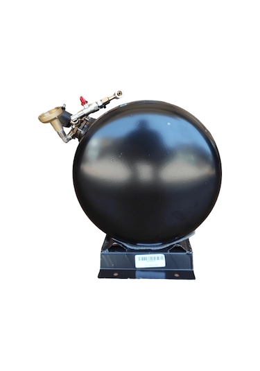 Karavan Lpg Tankı Yatay 40 Litre Kollektörlü Siyah