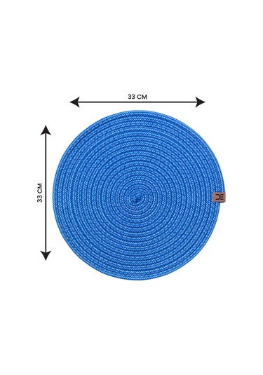 6 Lı Yuvarlak Supla Takımı Kolay Temizlenebilir, Modern Sofralar İçin Lacivert