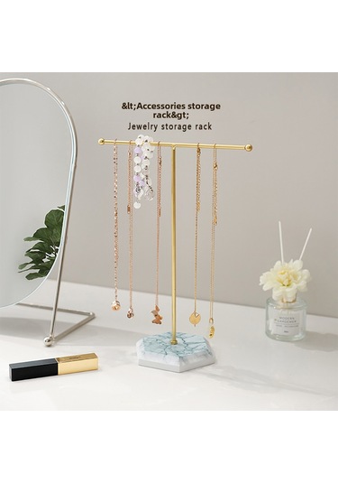 Altın Ve Siyah Taban T Şeklinde Mücevher Standı, Çıkarılabilir Yoğunluklu Tahta Tabanı A