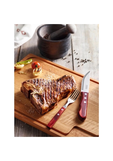 Tramontina Churrasco 21102/470 Biftek-Steak Çatalı Ahşap