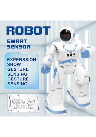 Uzaktan Kumandalı Şarjlı Sesli Işıklı Sensörlü Full Fonksiyon Robot Smart