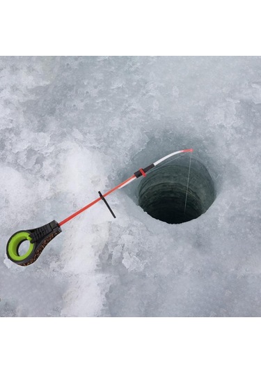 Ftk Taşınabilir Ayrılabilir Kış Buz Oltası Ve Makara Kombinasyonu Çubuk Tutuculu , Taşıması Kolaydır, Ayrıca Farklı Çubuk Ucuyla Değiştirilebilir