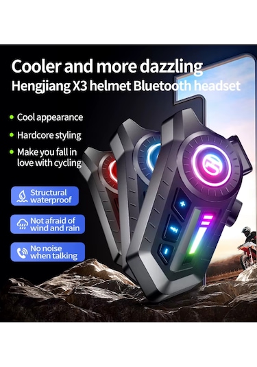 Blic X3 Bluetooth 5.3 Kask Kulaklığı Motosiklet İçin Kablosuz İletişim Ve Müzik Sistemi