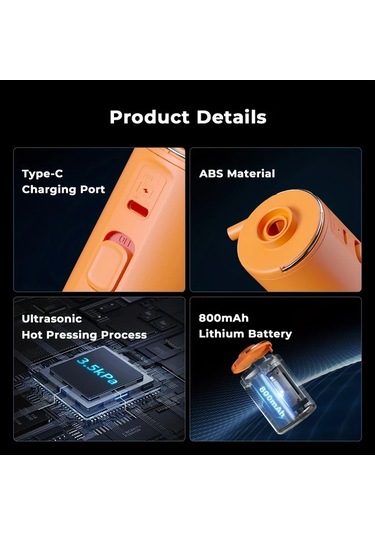 Fochsia Sadece 67g Yeşil Hengtun Nano Pompa 3.5kpa Taşınabilir Elektrikli Şişirme Aleti Hızlı Şişirme