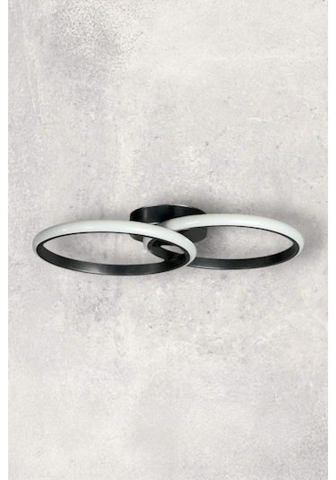 Jolly Gri Renk Salon - Mutfak - Hol Beyaz Led 2 Li Avize Gri