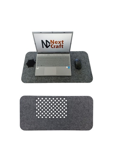 Çalışma Masası Düzenleyici Keçe Bilgisayar Mouse Pedi Masa Üstü Düzenleyici Mat 70x32 Cm K. Gri