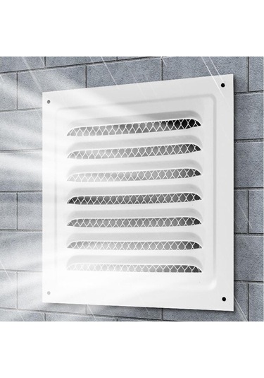 Suntek Metal Havalandırma Kapağı Yoğun Izgara Panjuru Tavan 20cmx20cm-beyaz