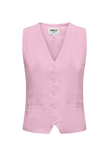 Only Onlwındy Lıfe S/l Lınen B Pembe Kadın Yelek 000000000102263180 Pembe