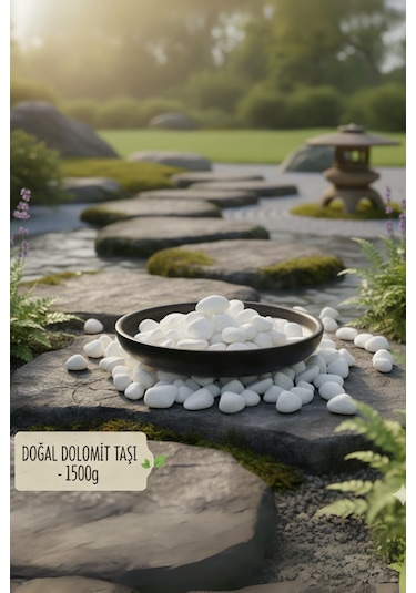 Beyaz Dolomit Dekor Taşı 1.5-2.5 Cm / 1500 Gr