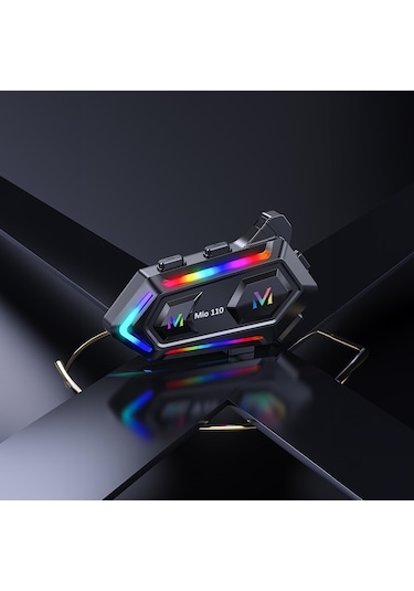 Mioji Mio 110 RGb 1000Mah Ipx6 Motosiklet Kask İçin Bluetooth Intercom Kulaklık