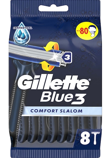 Gillette Blue3 Slalom Kullan At Tıraş Bıçağı 6+2 Adet