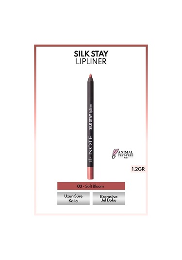 Note Cosmetique Silk Stay Lipliner Suya Dayanıklı İpeksi Dudak Kalemi 03 Soft Bloom