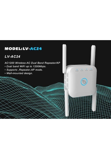 Didadodo 2.4g İkili Frekans 1200mm, Wifi Kablosuz Tekrarlayıcı, Erişim Noktası İngiltere/beyaz Sinyal Güçlendirici