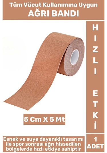 Hızlı Etki Kas Bel Bacak Kol Boyun Sırt Omuz Karın Kalça Spor 5 Metre Isı Ağrı Bandı Ten