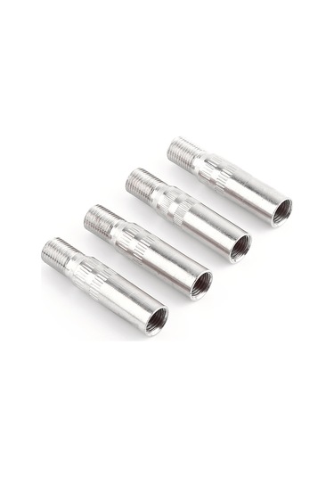 Yaleker Oto Lastik Valfi Metal Uzatma Kapağı 4 Adet - Krom Kaplama Bakır, Basınç Kontrolü Kolay,  Valfi Korur