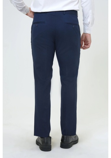 Slim Fit Bistre Erkek Kumaş Pantolon Lacivert