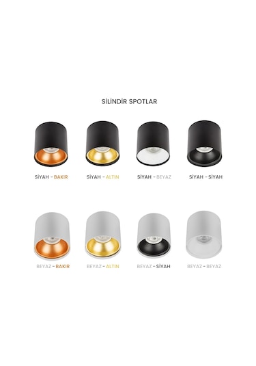 Led Spot Lamba 7W Tavan Motaj Aydınlatma Armatür