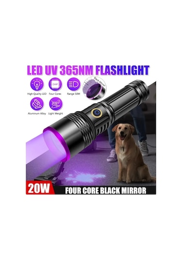 F-365 Uv 20w Şarjlı 26650 Pilli Profesyonel El Feneri