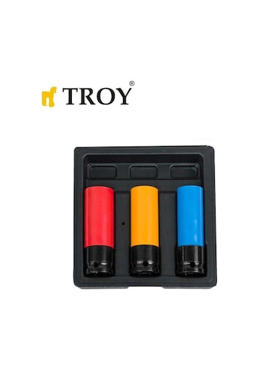 Troy 26157 Tekerlek Somunu Seti, 1/2" 3 Parça
